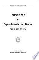 Informe del Superintendente de Bancos