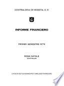 Informe financiero - Contraloría del Distrito Especial de Bogotá