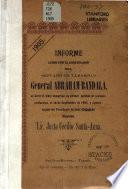 Informe leido por el Gobernador del Estado, General Abraham Bandala, al abrir el XXII Congreso su premier periodo de sesiones, el 16 de Septiembre de 1905, y contestación del Presidente de éste, Ciudadano Diputado, Lic. Justo Cecilio Santa-Anna