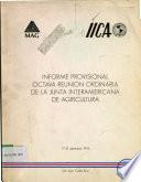 Informe Provisional Octava Reunion ordinaria de la Junta Interamericana de Agricultura