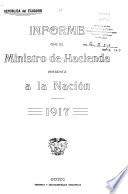 Informe que el Ministro de Hacienda presenta a la nación