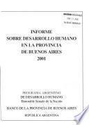 Informe sobre desarrollo humano en la Provincia de Buenos Aires