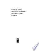 Informe sobre desarrollo humano, Honduras 2003