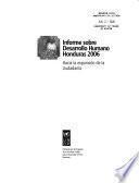 Informe sobre desarrollo humano, Honduras 2006