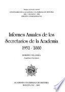 Informes anuales de los secretarios de la academia, 1952-2000