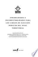 Inhabilidades e incompatibilidades para los cargos de elección popular del nivel territorial
