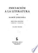 Iniciación a la literatura
