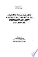 Iniciativas de ley presentadas por el Partido Acción Nacional