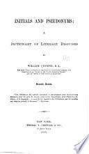 Initials and Pseudonyms