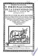 Inseculacion, y ordinaciones de la comunidad de Teruel, y Villa de Mosqueruela. Hechas por el ... Doctor Ioseph de Sesse, etc. [With a woodcut.]