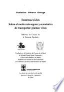 Instrucción sobre el modo más seguro y económico de transportar plantas vivas