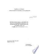 Instrucciones para la revisión del plan de inversiones publicas y la programación del presupuesto de inversión para 1971