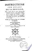 Instructions sur l'usage de la houille