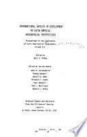 International Aspects of Development in Latin America