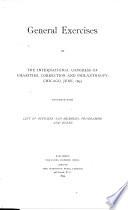 International Congress of Charities, Correction and Philanthrophy, Chicago, June 1893: Reports
