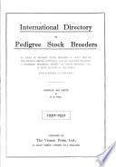 International Directory of Pedigree Stock Breeders
