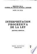 Interpretación progresiva de la ley