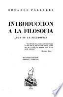 Introduccion a la filosofía