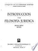 Introducción a la filosofía jurídica