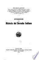 Introducción a la historia del derecho indiano