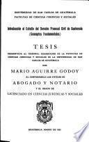 Introducción al estudio del derecho procesal civil de Guatemala