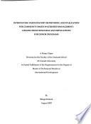 Introducing Participatory Monitoring and Evaluation for Community-based Watershed Management