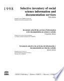 Inventaire Sélectif Des Services D'information Et de Documentation en Sciences Sociales