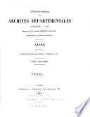 Inventaire sommaire des archives départementales antérieures à 1790