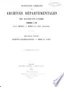 Inventaire sommaire des archives départementales antérieures à 1790