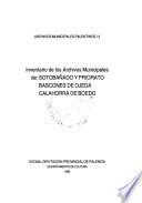 Inventario de los archivos municipales de Sotobañado y Priorato, Báscones de Ojeda, Calahorra de Boedo