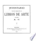 Inventario de una coleccion de libros de arte