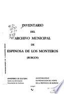 Inventario del Archivo Municipal de Espinosa de los Monteros (Burgos)
