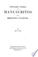 Inventario general de manuscritos de la Biblioteca Nacional