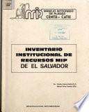 Inventario Institucional de Recursos Mip de El Salvador