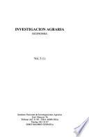 Investigación agraria. Economía