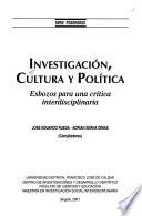 Investigación, cultura y política