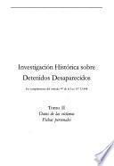 Investigación histórica sobre detenidos desaparecidos: Datos de las víctimas, fichas personales : Uruguay, Argentina (A-G)