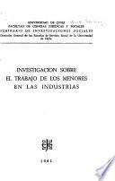 Investigación sobre el trabajo de los menores en las industrias