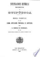 Investigaciones historicas de Guipúzcoa