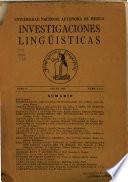 Investigaciones lingüísticas
