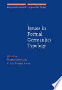 Issues in Formal German(ic) Typology