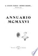 Istituto (R.) tecnico Antonio Bordoni Pavia. Annuario