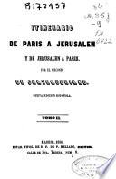 Itinerario de Paris a Jerusalen y de Jerusalen a Paris