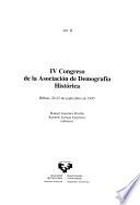IV Congreso de la Asociación de Demografía Histórica: Pensamiento demográfico, coyuntura y microanálisis