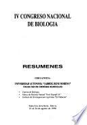 IV Congreso Nacional de Biología