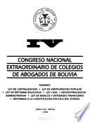 IV Congreso Nacional Extraordinario de Colegios de Abogados de Bolivia