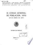 IX censo general de población, 1970: Estado de Guerrero
