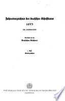 Jahresverzeichnis der Verlagsschriften und einer Auswahl der Ausserhalb des Buchhandels erschienenen Veröffentlichungen der DDR, der BDR und Westberlins sowie der deutschsprachigen Werke Anderer Länder