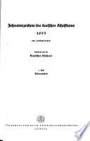 Jahresverzeichnis des deutschen Schrifttums