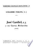 José Cardiel, S. J., y su Carta-relación (1747)